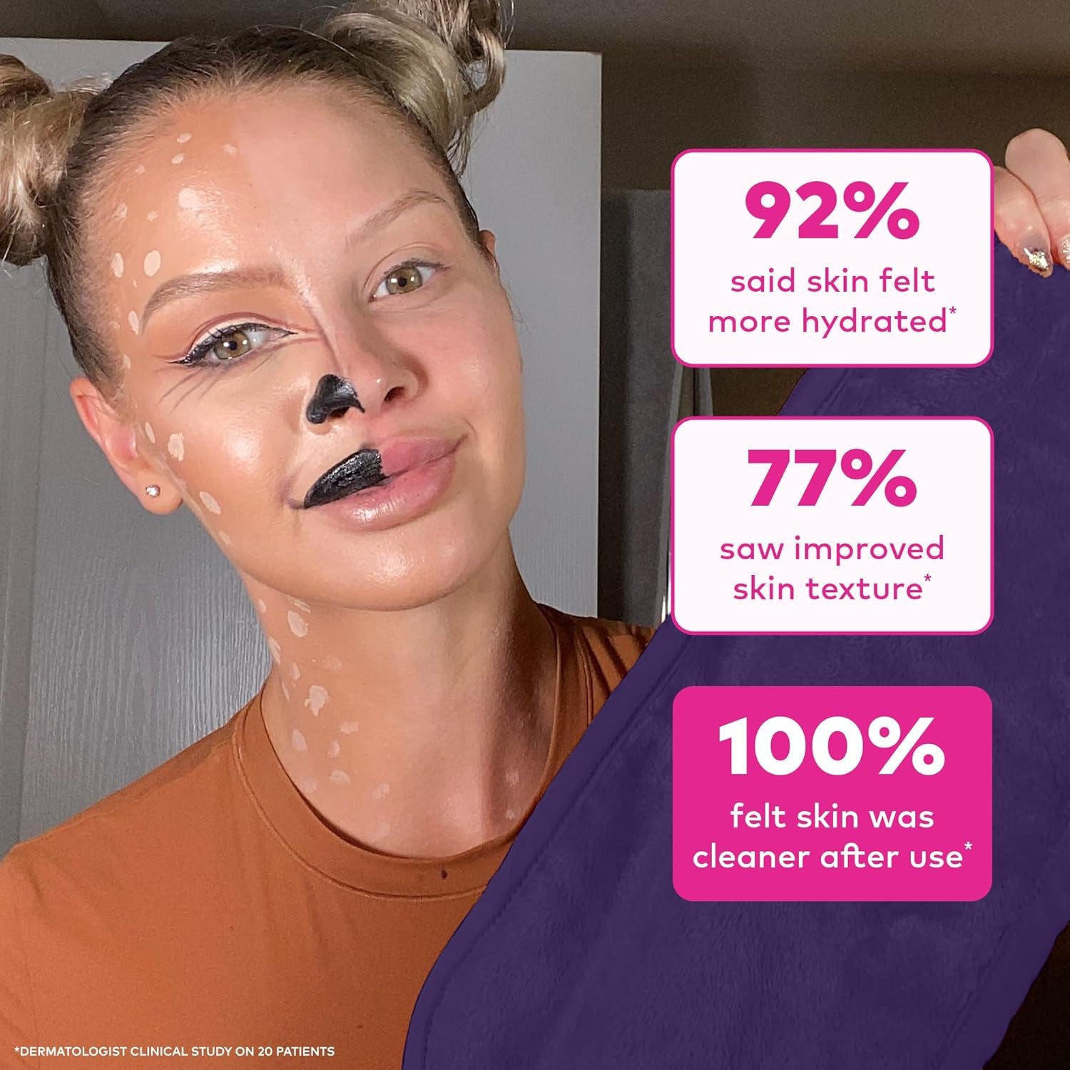 The Original  PRO, Effortlessly Remove All Makeup Using Only Water, Including Waterproof Mascara, Eyeliner, Foundation, Lipstick, Sunscreen