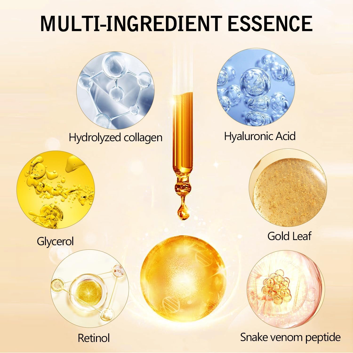 Retinol Snake Venom Gold Mask with Silicon Brush,Retinol Snake Venom Peptide Gold Mask,Collagen Peel off Facial Mask, Anti-Aging Face Mask for Clean Moisturizing,Hydrating Mask (2PCS)