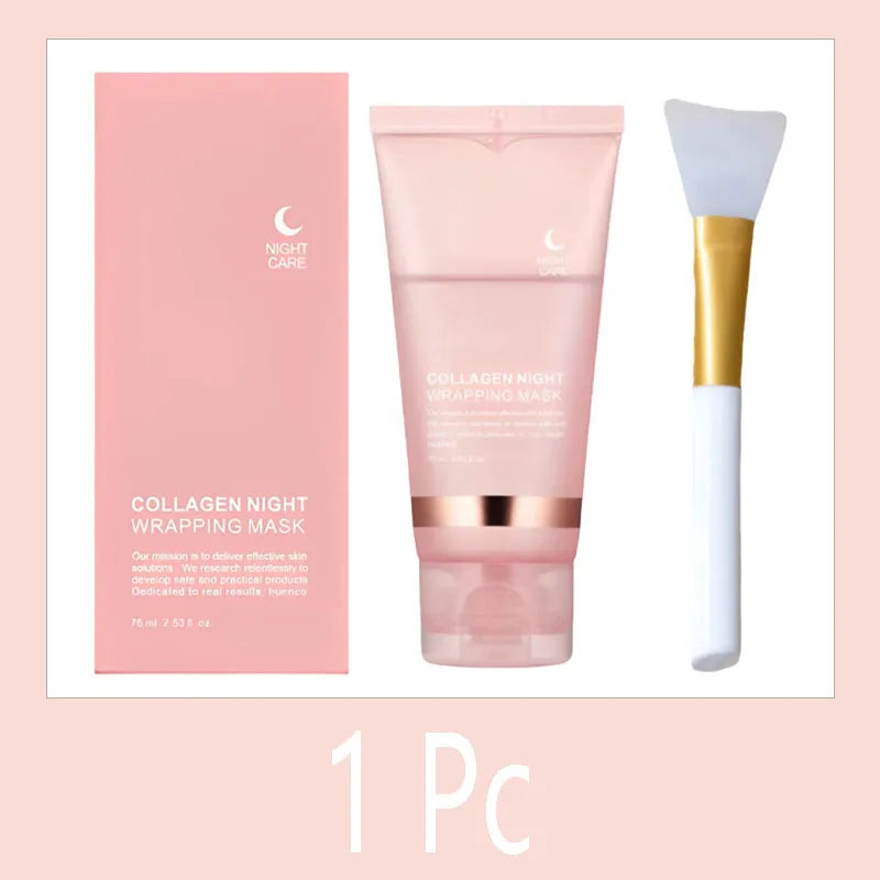 Korean Collagen Wrapping Peel off Facial Mask Elasticity Hydration Reduces Sagging Dullness Hydrolyzed Collagen Skin Care